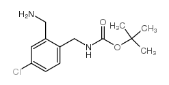 tert-butyl N-[[2-(aminomethyl)-4-chlorophenyl]methyl]carbamate Structure