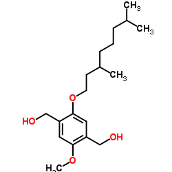 2-甲氧基-5-(3',7'-二甲基辛氧基)-1,4-双(羟甲基)甲苯结构式