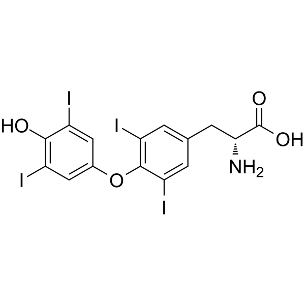 Dextrothyroxine structure