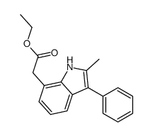 ethyl 2-(2-methyl-3-phenyl-1H-indol-7-yl)acetate Structure