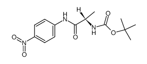 t-butoxycarbonyl-L-alanine p-nitroanilide结构式