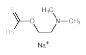 2-dimethylaminoethoxymethanedithioic acid Structure