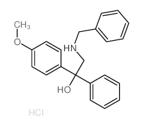 Benzenemethanol,4-methoxy-a-phenyl-a-[[(phenylmethyl)amino]methyl]-,hydrochloride (1:1) Structure