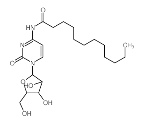 1-beta-D-Arabinofuranosyl-N(sup 4)-lauroylcytosine结构式