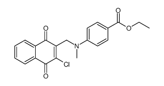 4-[(3-Chloro-1,4-dioxo-1,4-dihydro-naphthalen-2-ylmethyl)-methyl-amino]-benzoic acid ethyl ester结构式
