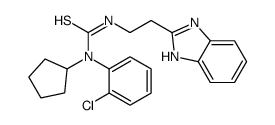 (9CI)-N-[2-(1H-苯并咪唑-2-基)乙基]-N-(2-氯苯基)-N-环戊基-硫脲结构式