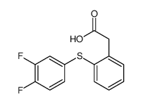2-[2-(3,4-difluorophenyl)sulfanylphenyl]acetic acid结构式