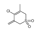 4-chloro-3-methyl-5-methylidene-2H-thiopyran 1,1-dioxide Structure