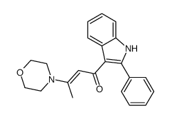 (Z)-3-morpholin-4-yl-1-(2-phenyl-1H-indol-3-yl)but-2-en-1-one结构式