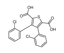 3,4-bis(2-chlorophenyl)thiophene-2,5-dicarboxylic acid Structure