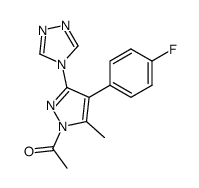 1-acetyl-4-(4-fluoro-phenyl)-5-methyl-3-[1,2,4]triazol-4-yl-1H-pyrazole Structure