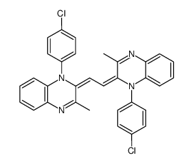 1,1'-Bis(4-chlorphenyl)-3,3'-dimethyl-1,1',2,2'-tetrahydro-2,2'-aethandiylidendichinoxalin结构式