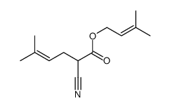 3-methylbut-2-enyl 2-cyano-5-methylhex-4-enoate结构式