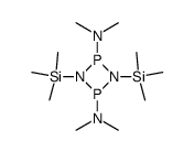 tetra-N-methyl-1,3-bis-trimethylsilanyl-cyclodiphosphazane-2,4-diamine Structure