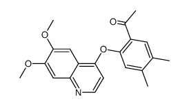 1-{2-[(6,7-dimethoxy-4-quinolyl)oxy]-4,5-dimethylphenyl}-1-ethanone Structure