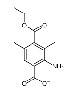 2-amino-4-ethoxycarbonyl-3,5-dimethylbenzoate结构式