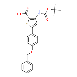 3-TERT-BUTOXYCARBONYLAMINO-5-(4-BENZYLOXYPHENYL)THIOPHENE-2-CARBOXYLICACID Structure