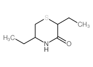 3-Thiomorpholinone, 2,5-diethyl- Structure