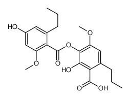 2-Hydroxy-3-[(4-hydroxy-2-methoxy-6-propylbenzoyl)oxy]-4-methoxy-6-propylbenzoic acid Structure