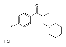 2-methyl-1-(4-methylsulfanylphenyl)-3-piperidin-1-ylpropan-1-one,hydrochloride Structure