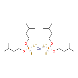 O,O-diisopentyl hydrogen dithiophosphate, zinc salt Structure