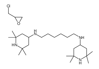 N,N'-bis(2,2,6,6-tetramethylpiperidin-4-yl)hexane-1,6-diamine,2-(chloromethyl)oxirane结构式