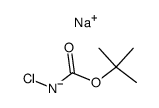 sodium tert-butoxycarbonyl chloroamide Structure