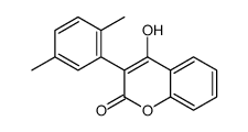 3-(2,5-dimethylphenyl)-4-hydroxychromen-2-one Structure