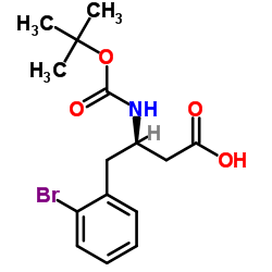 boc-(r)-3-amino-4-(2-bromo-phenyl)-butyric acid Structure