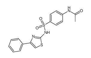 N-acetyl-sulfanilic acid-(4-phenyl-thiazol-2-ylamide)结构式
