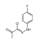 N-(4-fluorophenyl)-2-oxopropanehydrazonoyl chloride结构式