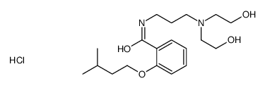 bis(2-hydroxyethyl)-[3-[[2-(3-methylbutoxy)benzoyl]amino]propyl]azanium,chloride Structure