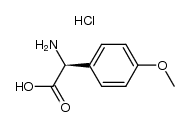 (S)-α-amino-α(4-methoxyphenyl)acetic acid hydrochloride Structure