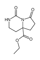(+/-)-Ethyl 1,7-dioxo-2,8-diazabicyclo[4,3,0]nonane-9-carboxylate结构式