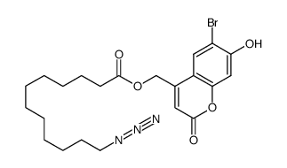 12-azidododecanoic acid 6-bromo-7-hydroxy-2-oxochromen-4-ylmethyl ester结构式