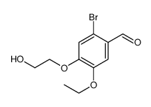 Benzaldehyde, 2-bromo-5-ethoxy-4-(2-hydroxyethoxy) Structure