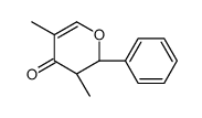 (2R,3R)-3,5-dimethyl-2-phenyl-2,3-dihydropyran-4-one结构式