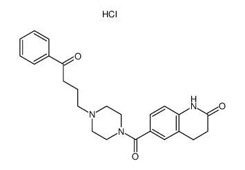 3,4-dihydro-6-<4-(4-oxo-4-phenylbutyl)-1-piperazinylcarbonyl>-2(1H)-quinolinone hydrochloride结构式