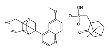 (8alpha)-6'-methoxycinchonan-9(R)-ol mono[(1S)-7,7-dimethyl-2-oxobicyclo[2.2.1]heptane-1-methanesulphonate] structure