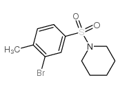 1-(3-溴-4-甲基苯基磺酰)哌啶结构式