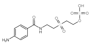 2-[2-(4-Aminobenzamide)ethylsulfonyl]ethanol hydrogen sulfate ester Structure