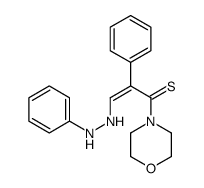 1-morpholin-4-yl-2-phenyl-3-(2-phenylhydrazinyl)prop-2-ene-1-thione结构式