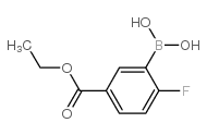5-乙氧羰基-2-氟苯基硼酸结构式