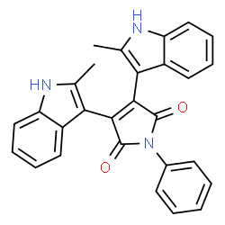 3,4-BIS-(2-METHYL-1H-INDOL-3-YL)-1-PHENYL-PYRROLE-2,5-DIONE Structure