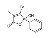 4-bromo-5-hydroxy-3-methyl-5-phenylfuran-2-one结构式