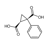 (+/-)-cis-1-Phenylcyclopropan-1,2-dicarbonsaeure结构式