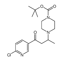 1-(6-氯-3-吡啶)-3-(4-boc-哌嗪-1-基)-1-丁酮结构式