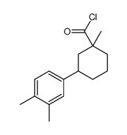 3-(3,4-dimethylphenyl)-1-methylcyclohexane-1-carbonyl chloride结构式