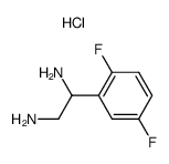1-(2,5-Difluoro-phenyl)-ethane-1,2-diamine; hydrochloride Structure