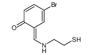 4-bromo-6-[(2-sulfanylethylamino)methylidene]cyclohexa-2,4-dien-1-one Structure